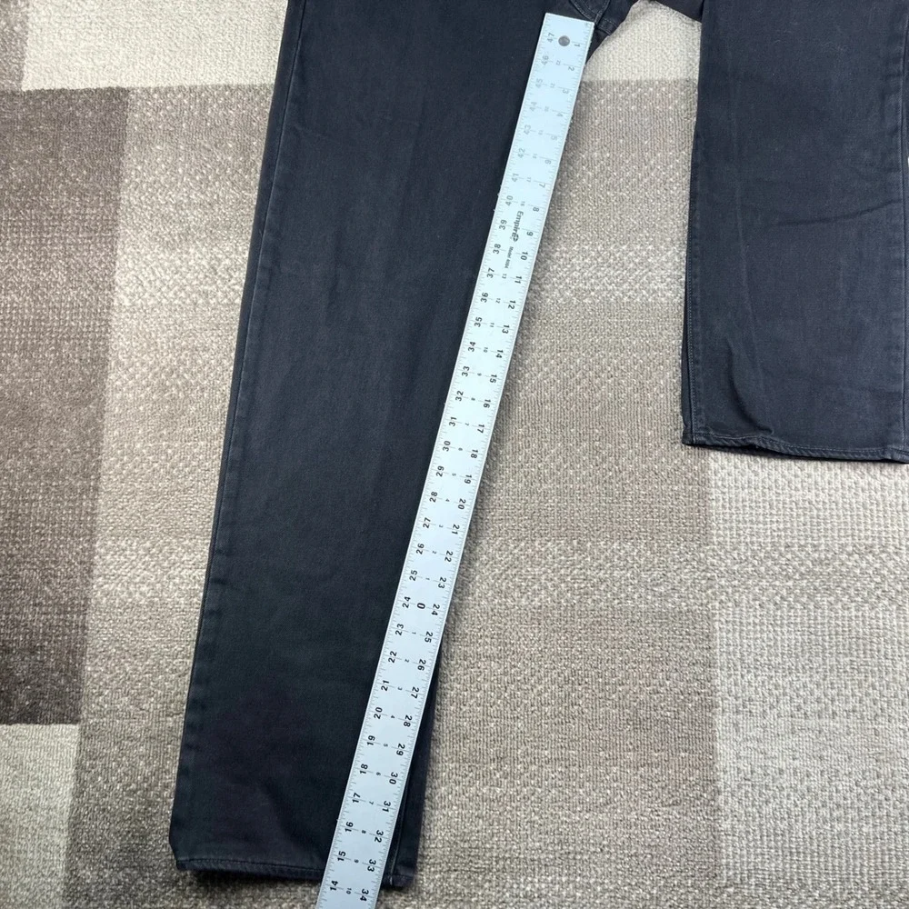 Levis 501 Original Fit Mens Jeans Black Denim 36X34 Button Fly